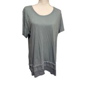 LOGO Blue-grey T-shirt, Women's Large‎